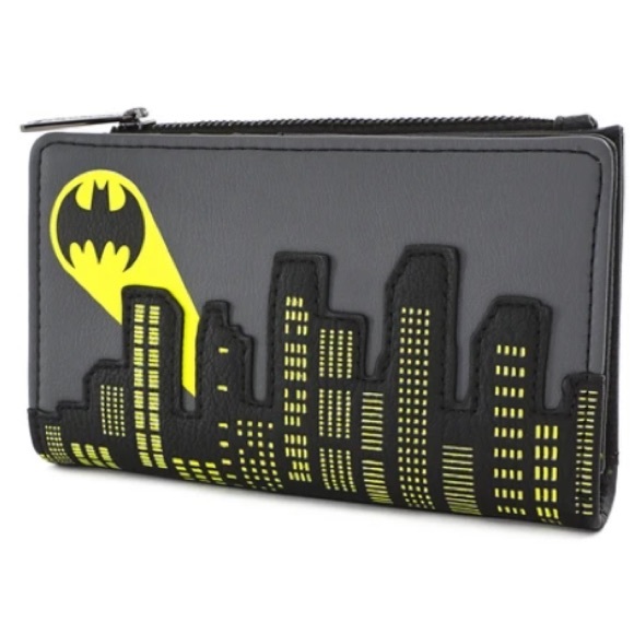 LOUNGEFLY DC COMICS BATMAN 80TH ANNIVERSARY WALLET - Picture 3 of 7